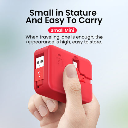 4 In 1 Retractable USB Cable with Phone Stand and Storage Box