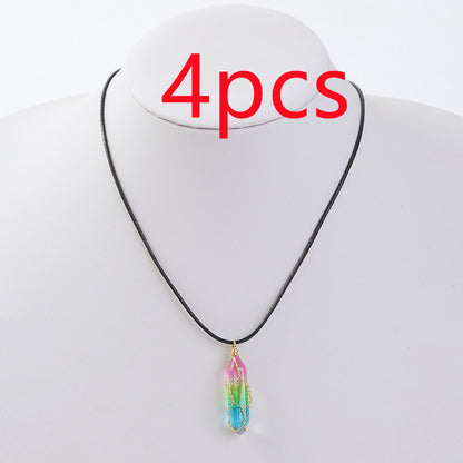 Women's Transparent Geometric Crystal Necklace – Elegant Diamond Style Jewelry