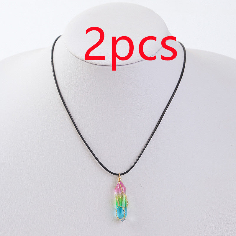 Women's Transparent Geometric Crystal Necklace – Elegant Diamond Style Jewelry
