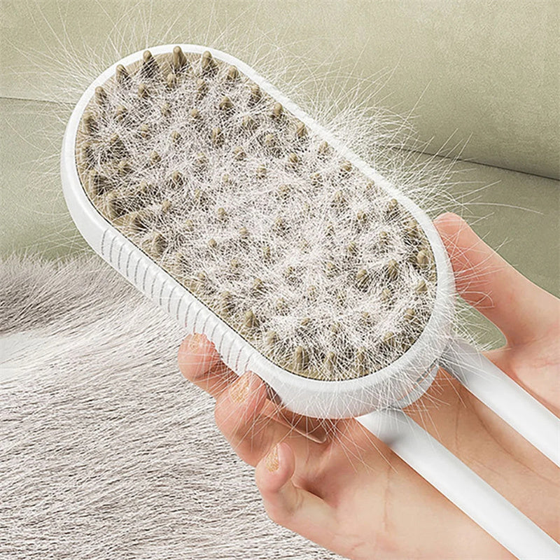 Cat Steam Brush 3-in-1 – Ηλεκτρική Βούρτσα Περιποίησης για Γάτες & Σκύλους