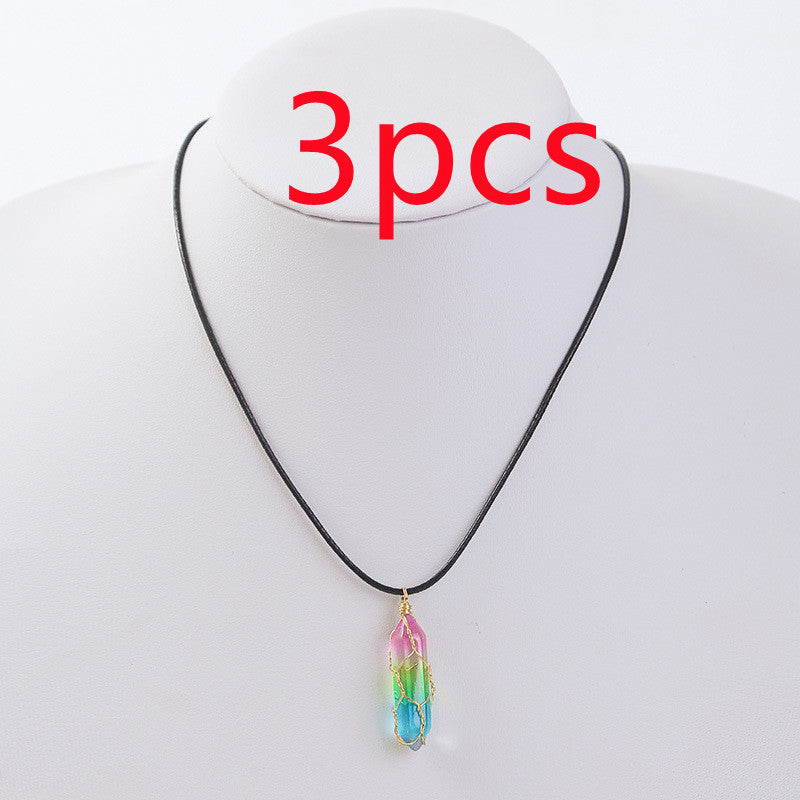Women's Transparent Geometric Crystal Necklace – Elegant Diamond Style Jewelry