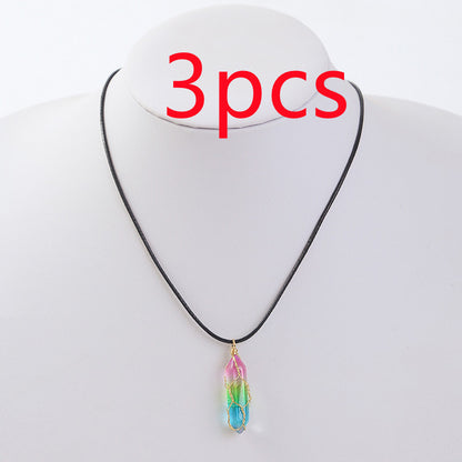 Women's Transparent Geometric Crystal Necklace – Elegant Diamond Style Jewelry