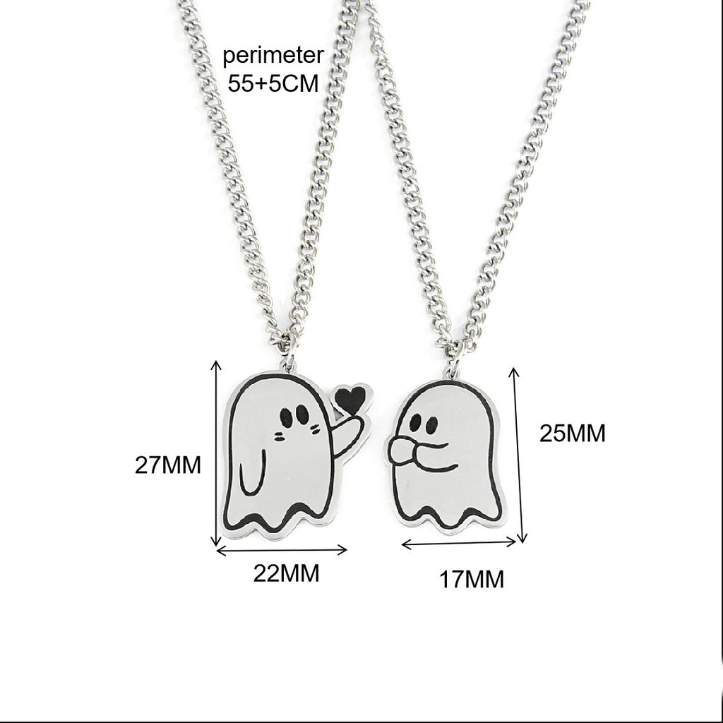 Cute Love Ghost Necklace – Χαριτωμένο Κολιέ Φαντασματάκι για Ζευγάρια & Φίλους