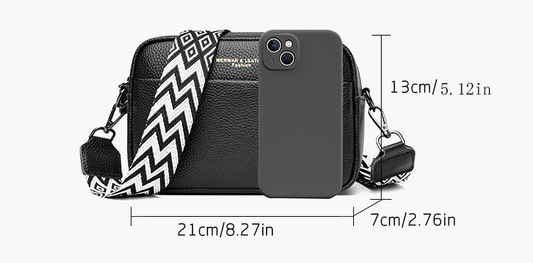 Fashion Crossbody Shoulder Bag with Rhombus Embroidery – Cute Small Square Bag
